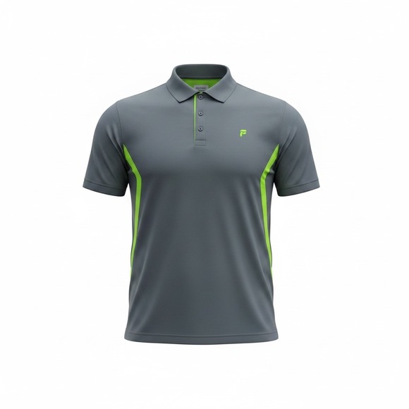Fila Other - Fila Sport Golf Mens XXL Polo Shirt Gray Lime Green Performance Short Sleeve